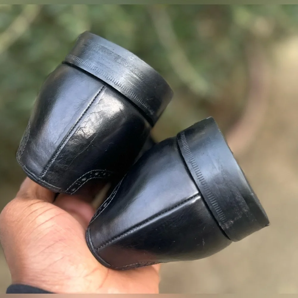 Prada Italy Made 💯 Leather Wingtip Oxfords Sz 10 🇺🇸 9.5 🇬🇧 - Picture 6 of 10